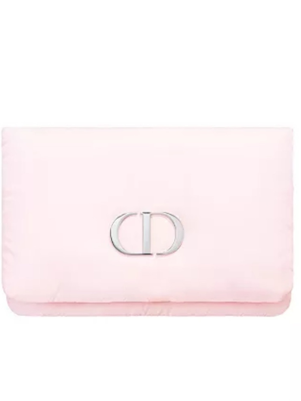 Dior Beauty Pink Puffy Satin Cosmetic Pouch Makeup Bag Toieltry 8x6”